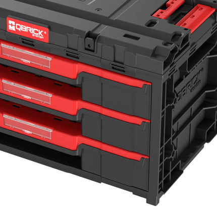 Qbrick System ONE Drawer 3 Toolbox 2.0 Boîte à outils 587 x 380 x 340 mm 27 l avec trois tiroirs
