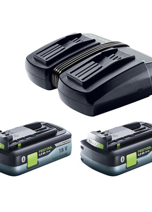 Festool SYMC 70 4,0 EBI-Plus SYMMETRIC akumulatorowa pilarka do formowania 36 V ( 2 x 18 V ) 216 mm ( 577464 ) + 2x akumulator 4,0 Ah + podwójna ładowarka + Systainer