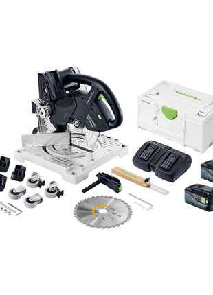 Festool SYMC 70 EB-Basic SYMMETRIC sierra de cinta a batería 36 V (2 x 18 V) 216 mm + 2x batería 5,0 Ah + cargador doble + Systainer