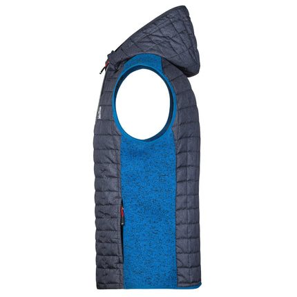 L-Boxx Gilet hybride en maille polaire pour homme - royal melange / anthracite melange Gre XL