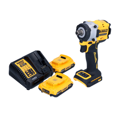 DeWalt DCF 922 D2 Clé à choc sans fil 18 V 406 Nm 1/2'' Brushless + 2x batterie 2,0 Ah + chargeur