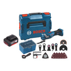 Bosch GOP 18V-34 Professional Cutter multifonctions sans fil 18 V Starlock Plus + 1x batterie 5,0 Ah + 17 pces. d'accessoires + L-Boxx - sans chargeur