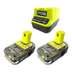 Ryobi RC18120-215X Sarter Set 18 V ONE+ avec 2x batterie 1,5 Ah + chargeur