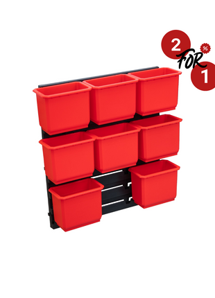 Toolbrothers RHINO Container Set Nr. 2 Werkstattwand 39 x 35 cm mit 8 Behältern für RHINO XXL Koffer - 2 für 1 Angebot