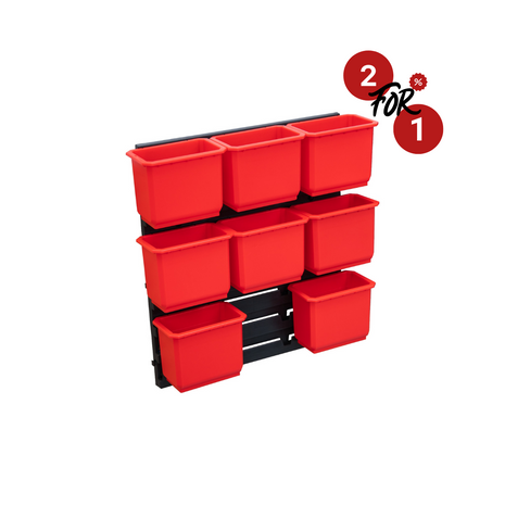 Toolbrothers RHINO Container Set Nr. 2 Werkstattwand 39 x 35 cm mit 8 Behältern für RHINO XXL Koffer - 2 für 1 Angebot