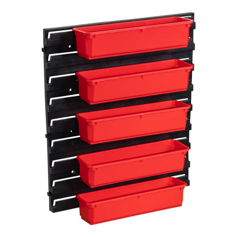 Toolbrothers RHINO Set n° 4 Paroi d'atelier avec 4 récipients pour RHINO L Organizer hauteur M+/L et L Drawer 3