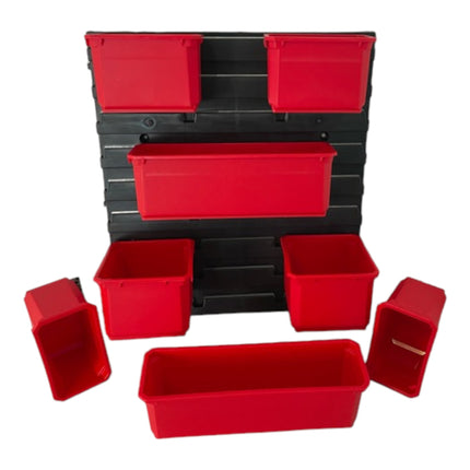 Toolbrothers RHINO Container Set Nr. 7 Paroi d'atelier avec 8 récipients pour RHINO L Organizer hauteur XL