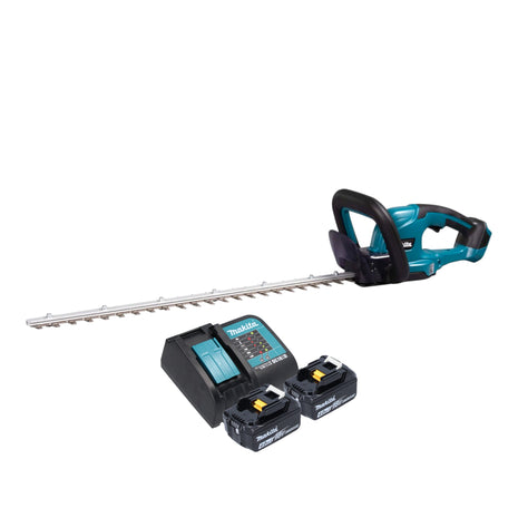 Makita DUH 607 SM2 Taille-haies sans fil 18 V 60 cm + 2x batterie 4,0 Ah + chargeur