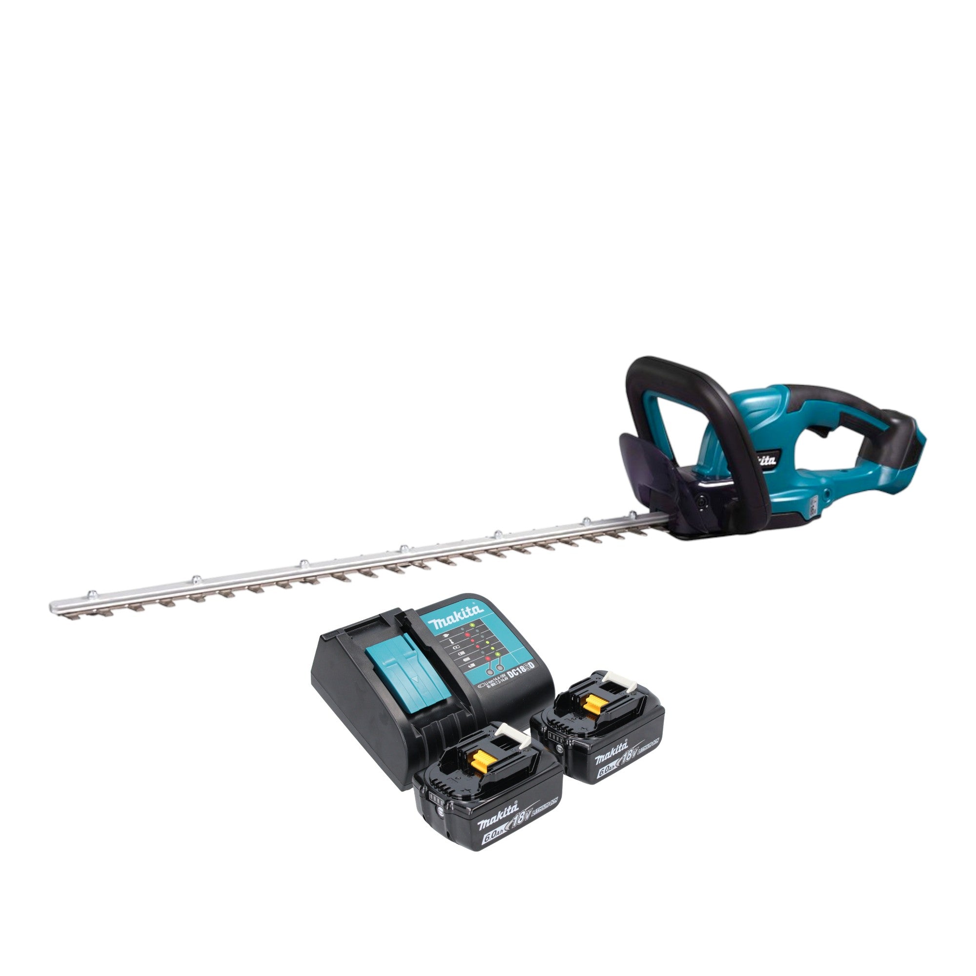 Makita DUH 607 SG2 Akku Heckenschere 18 V 60 cm 2x Akku 6 0 Ah Ladegeraet 0 - toolbrothers