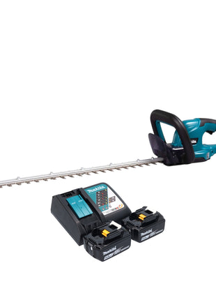 Makita DUH 607 RT2 Taille-haies sans fil 18 V 60 cm + 2x batterie 5,0 Ah + chargeur