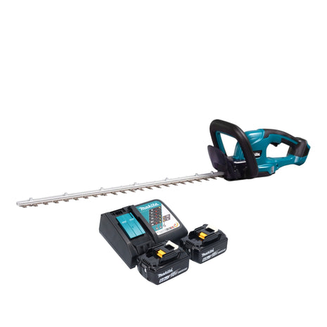 Makita DUH 607 RG2 Akku Heckenschere 18 V 60 cm + 2x Akku 6,0 Ah + Ladegerät