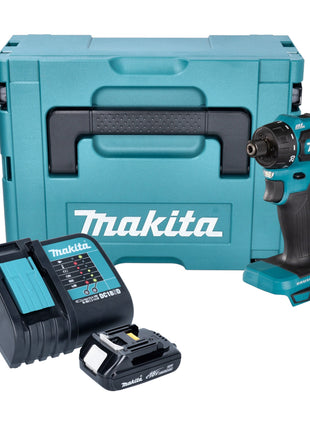 Makita DDF 083 SY1J Perceuse-visseuse sans fil 18 V 40 Nm 1/4'' Brushless + 1x batterie 1,5 Ah + chargeur + Makpac