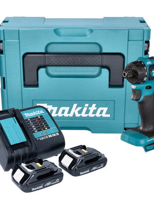 Makita DDF 083 SYJ akumulatorowa wiertarko-wkrętarka 18 V 40 Nm 1/4'' bezszczotkowa + 2x akumulator 1,5 Ah + ładowarka + Makpac