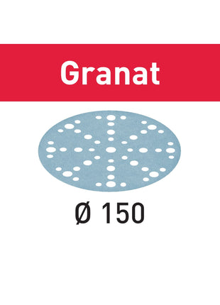 Festool STF D150/48 P220 GR/10 Disque abrasif grenat 150 mm P220 20 pièces ( 2x 578137 ) pour RO 150, ES 150, ETS 150, ETS EC 150, LEX 150, WTS 150, HSK-D 150