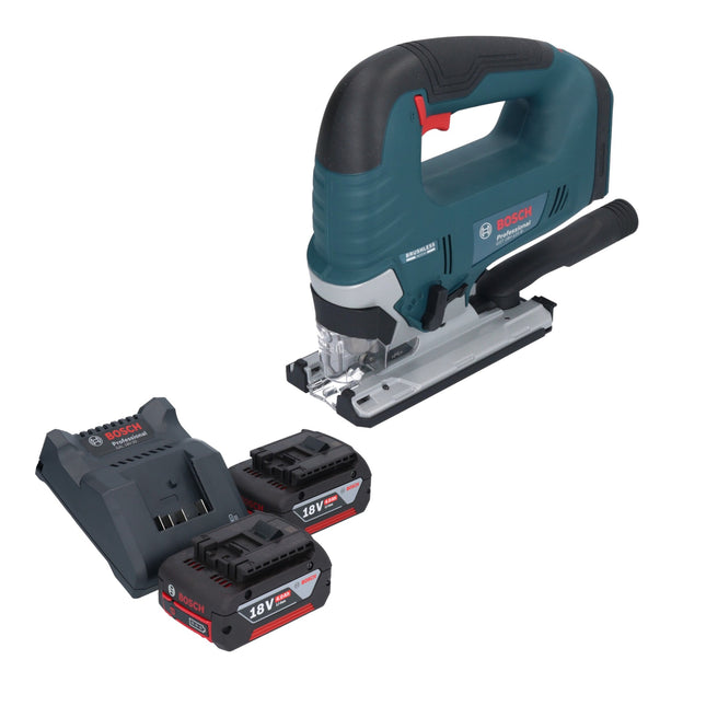 Bosch GST 18V-125 B Professional Scie sauteuse sans fil 18 V 125 mm Brushless + 2x batterie 4,0 Ah + chargeur