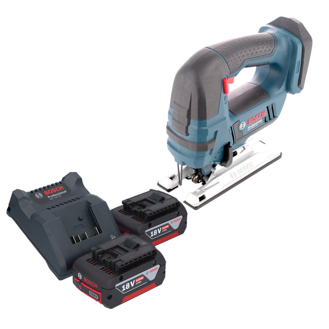 Bosch GST 18V-Li B Professional Scie sauteuse sans fil 18 V + 2x batterie 4,0 Ah + chargeur