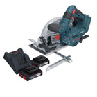 Bosch GKS 18V-57-2 Sierra circular inalámbrica profesional 18 V 165 mm sin escobillas + 2 baterías 2,0 Ah + cargador