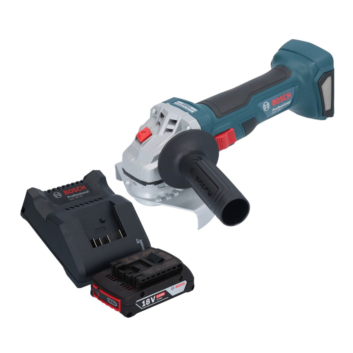 Bosch GWS 18V 7 Professional Akku Winkelschleifer 18 V 125 mm Brushless 1x Akku 2 0 Ah Ladegeraet 0 - toolbrothers