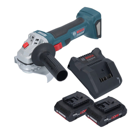 Bosch GWS 18V-7 Professional Meuleuse angulaire sans fil 18 V 125 mm Brushless + 2x batterie ProCORE 4,0 Ah + chargeur