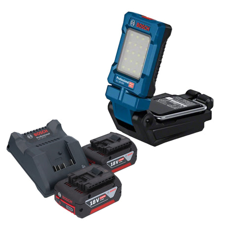 Bosch GLI 18V-800 Professional Lampe sans fil 18 V 800 lm + 2x batterie 4,0 Ah + chargeur