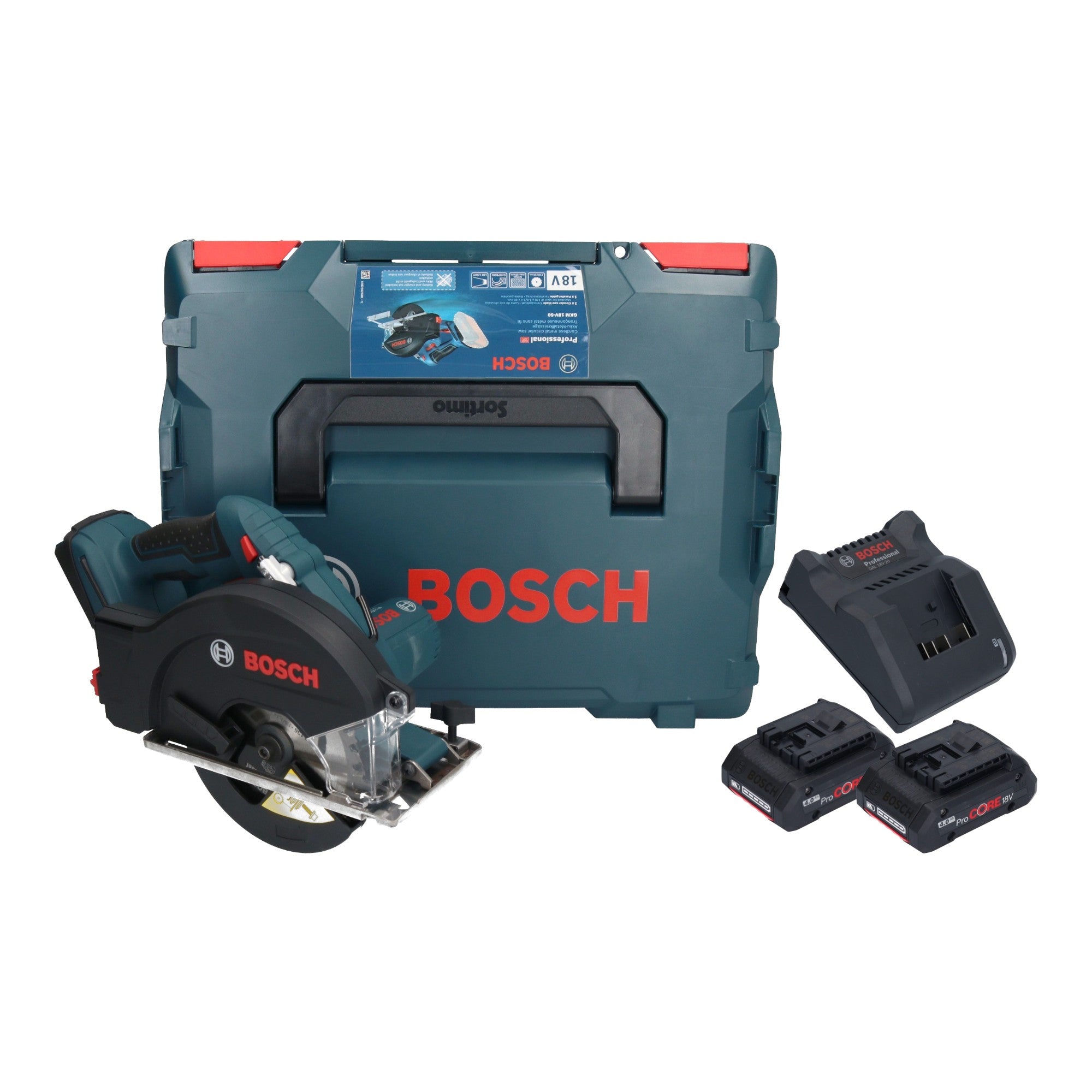 Bosch GKM 18V 50 Professional Akku Metall Handkreissaege 18 V 136 mm Brushless 2x ProCORE Akku 4 0 Ah Ladegeraet L Boxx 0 - toolbrothers