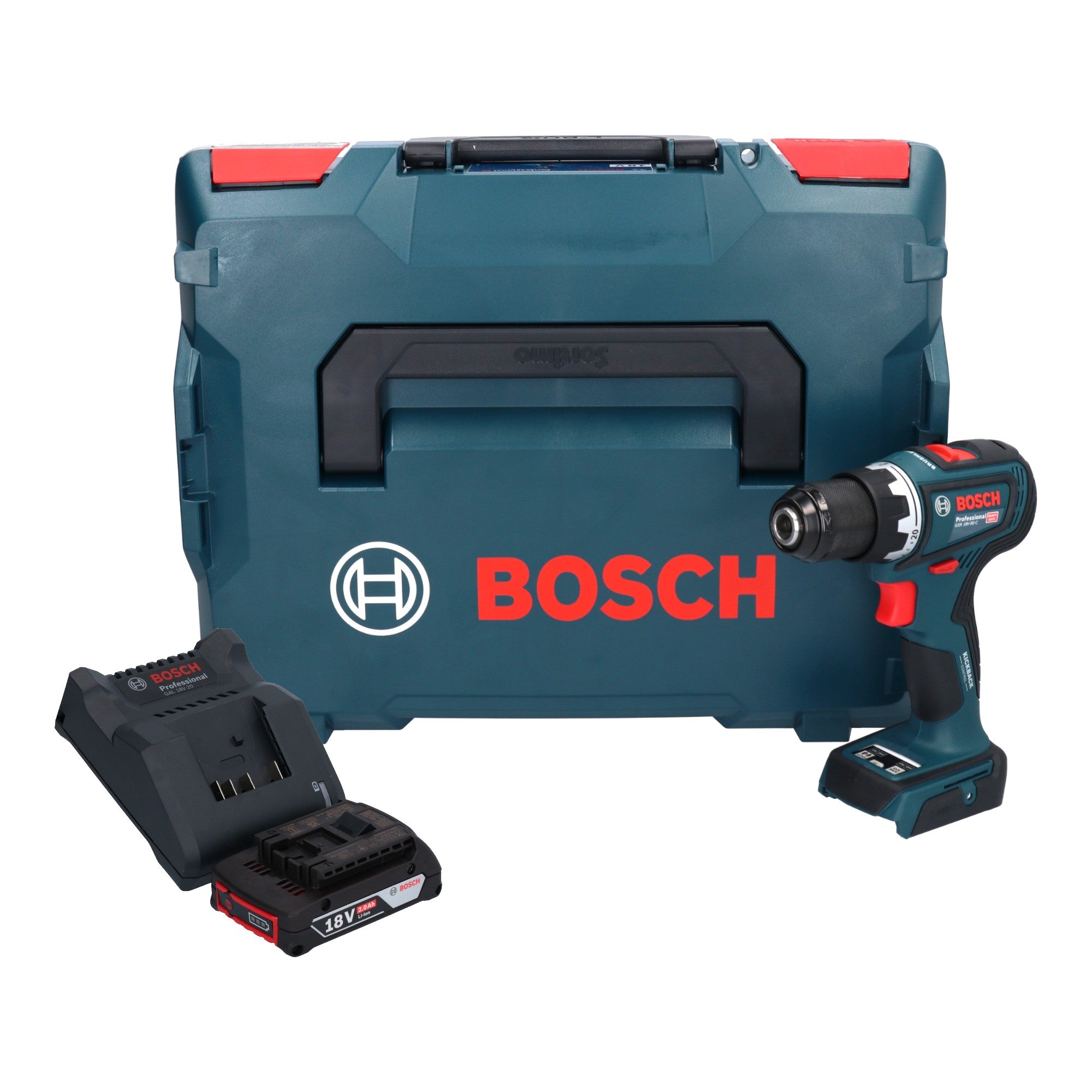 Bosch GSR 18V 90 C Professional Akku Bohrschrauber 18 V 64 Nm Brushless 1x Akku 2 0 Ah Ladegeraet L Boxx 0 - toolbrothers