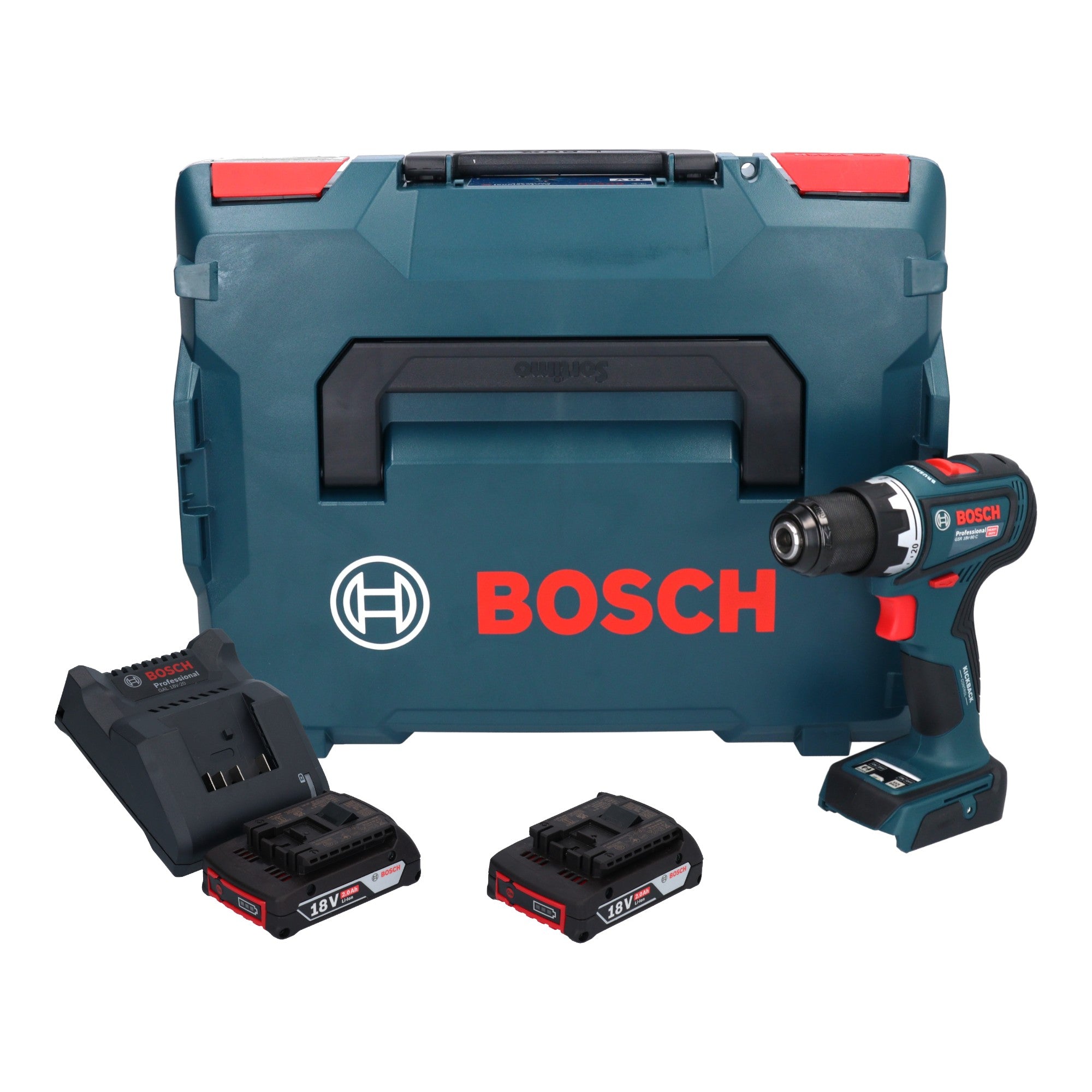 Bosch GSR 18V 90 C Professional Akku Bohrschrauber 18 V 64 Nm Brushless 2x Akku 2 0 Ah Ladegeraet L Boxx 0 - toolbrothers
