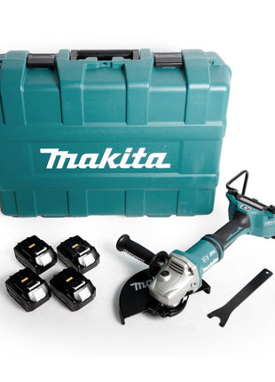 Makita DGA 901 G4KU2 Akku Winkelschleifer 36V ( 2x18V ) 230mm Brushless + 4x Akku 6,0Ah + Ezynut + Koffer - ohne Ladegerät - Toolbrothers