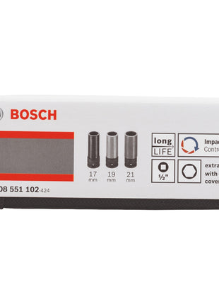 Bosch Professional Impact Control Steckschlüssel Set 1/2" 3 tlg. 17 / 19 / 21 mm ( 2608551102 )