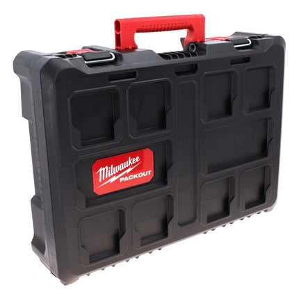 Milwaukee PACKOUT Mallette Toolbox 525 x 380 x 150 mm + insert pour visseuse à percussion 18V / perceuse-visseuse à percussion / perceuse-visseuse