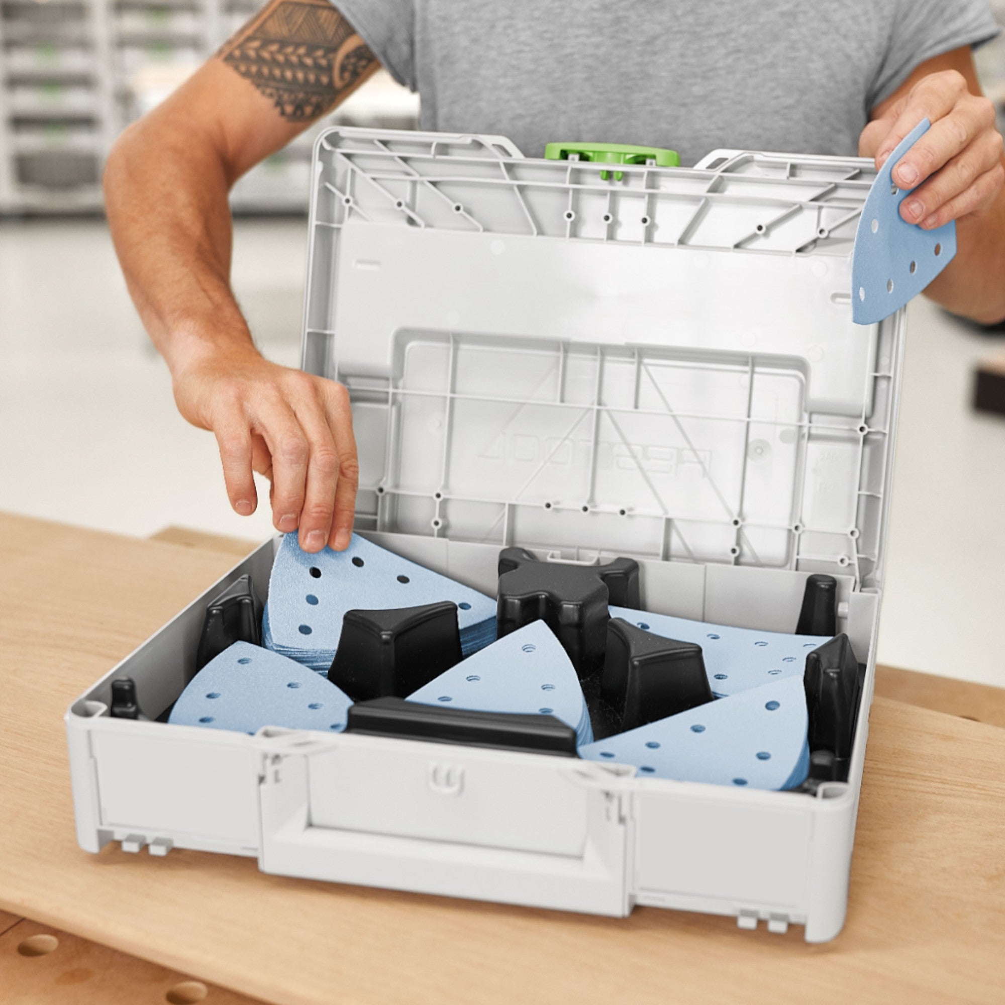 Festool SYS STF DELTA GR Set Schleifmittel Set P60 P220 100 tlg 578195 fuer Delta Schleifer DTS 400 DTSC 400 DS 400 Systainer 1 - toolbrothers