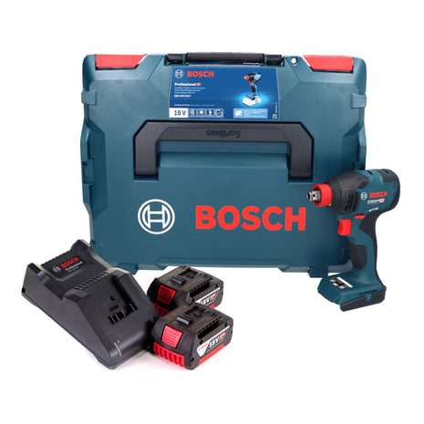 Bosch GDX 18V-210 C Atornillador de impacto giratorio a batería profesional 18 V 210 Nm sin escobillas + 2x baterías 5,0 Ah + cargador + L-Boxx