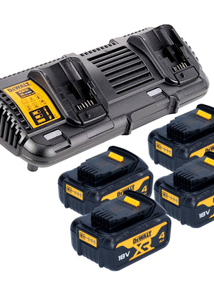 Cortacésped a batería DeWalt DCMW 564 M4 36 V (2x 18 V) 48 cm sin escobillas + 4x batería 4,0 Ah + cargador