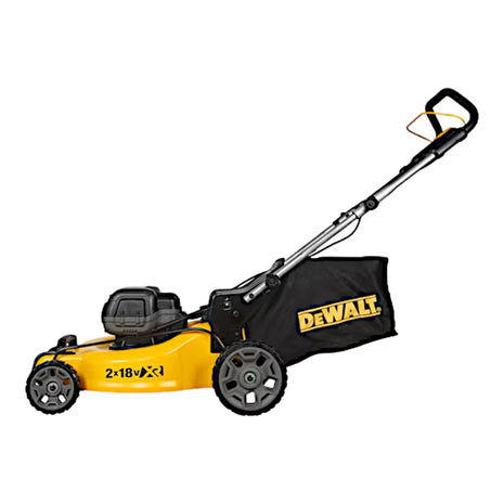 Cortacésped a batería DeWalt DCMW 564 P4 36 V (2x 18 V) 48 cm sin escobillas + 4x batería 5,0 Ah + cargador