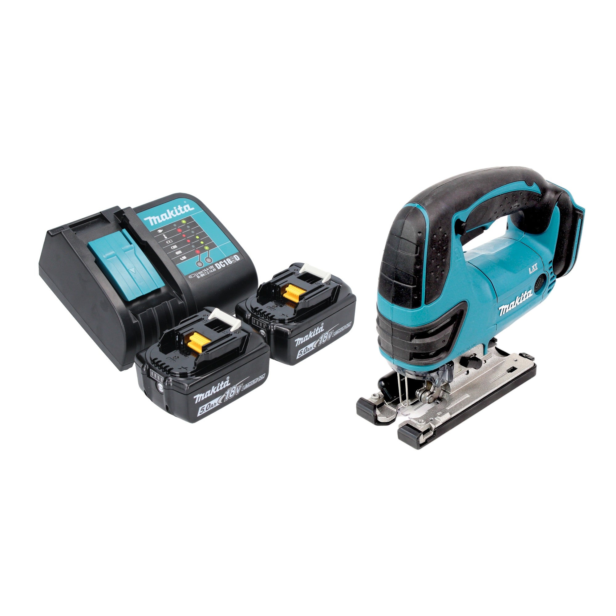 Makita DJV 180 STX Akku Stichsaege 18 V 135 mm 2x Akku 5 0 Ah Ladegeraet 0 - toolbrothers