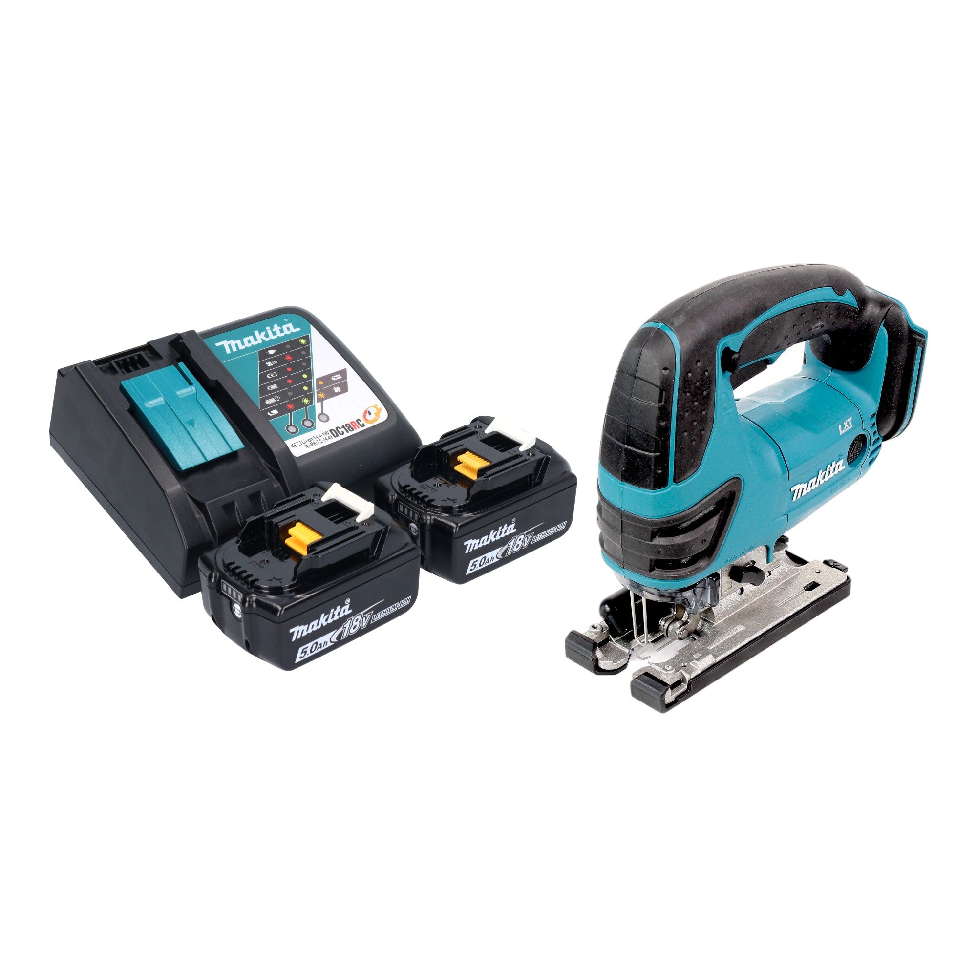 Makita DJV 180 RTX Akku Stichsaege 18 V 135 mm 2x Akku 5 0 Ah Ladegeraet 0 - toolbrothers