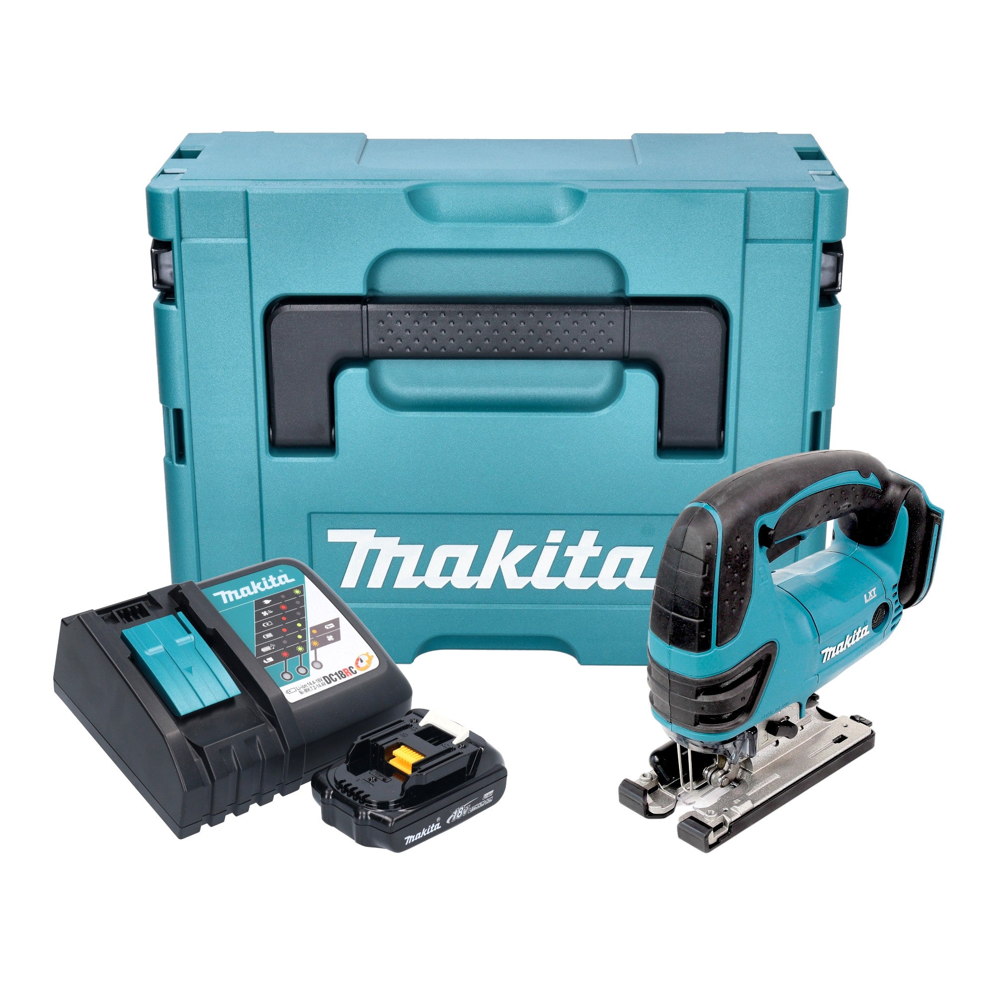 Makita DJV 180 RY1XJ Akku Stichsaege 18 V 135 mm 1x Akku 1 5 Ah Ladegeraet Makpac 0 - toolbrothers