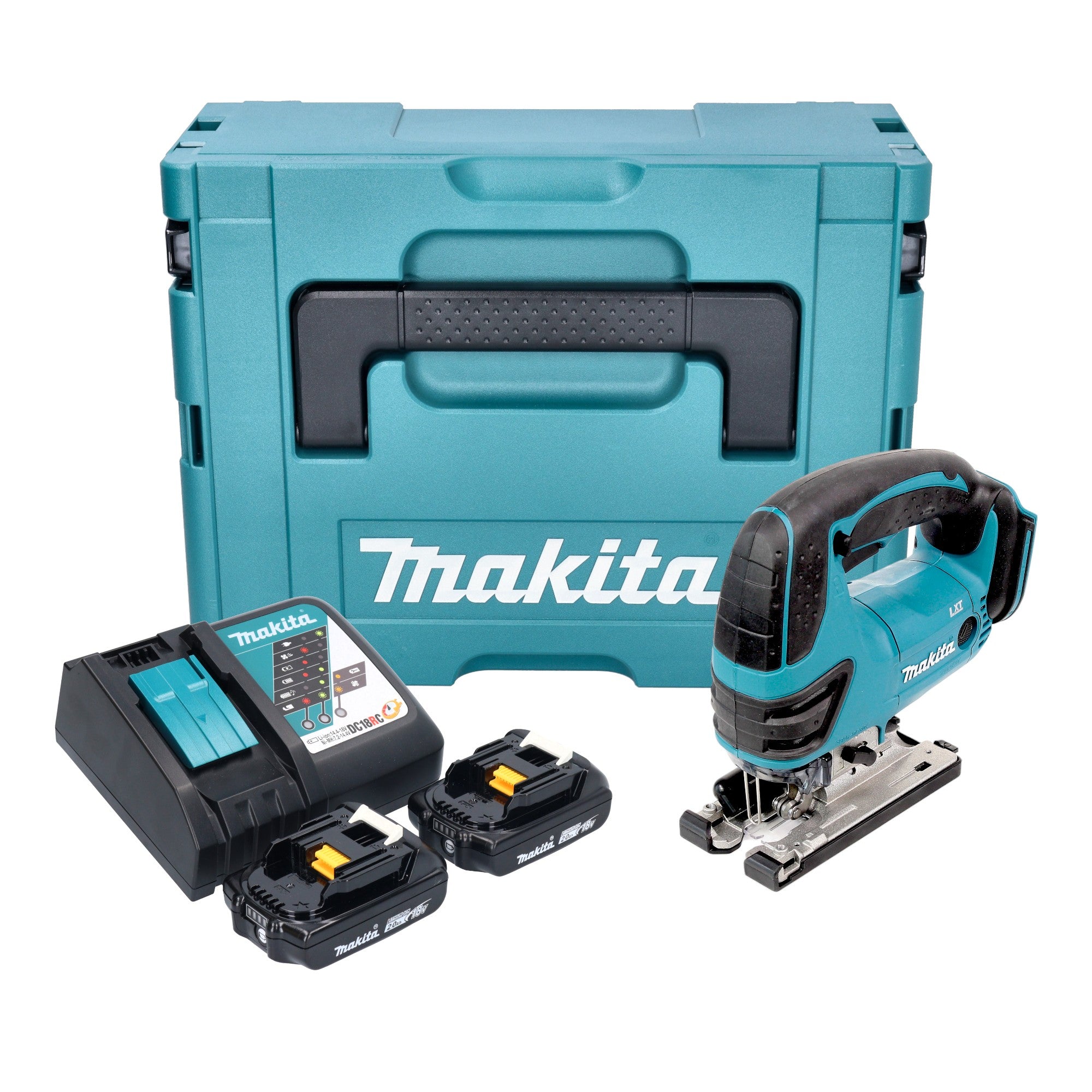Makita DJV 180 RAXJ Akku Stichsaege 18 V 135 mm 2x Akku 2 0 Ah Ladegeraet Makpac 0 - toolbrothers