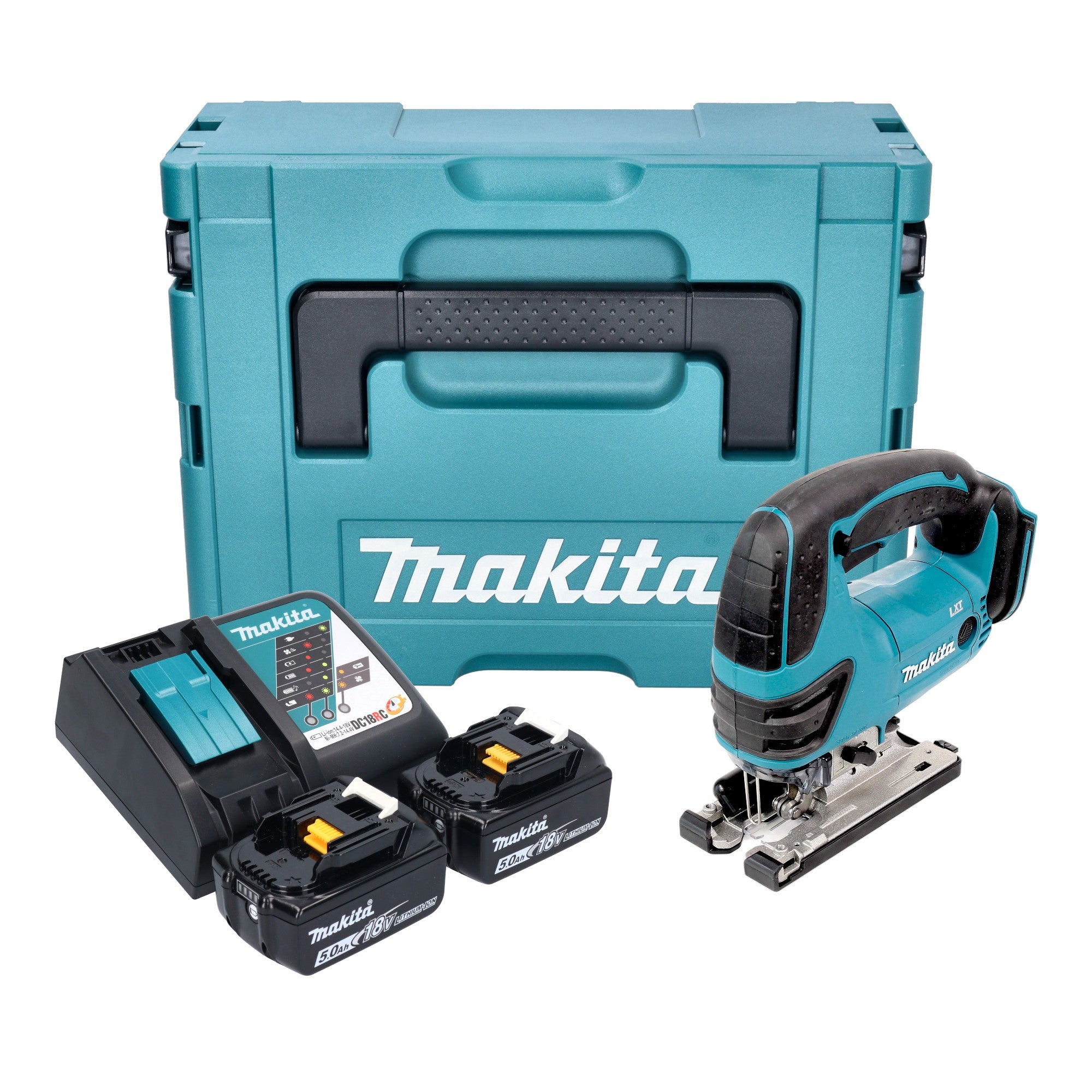 Makita DJV 180 RTXJ Akku Stichsaege 18 V 135 mm 2x Akku 5 0 Ah Ladegeraet Makpac 0 - toolbrothers