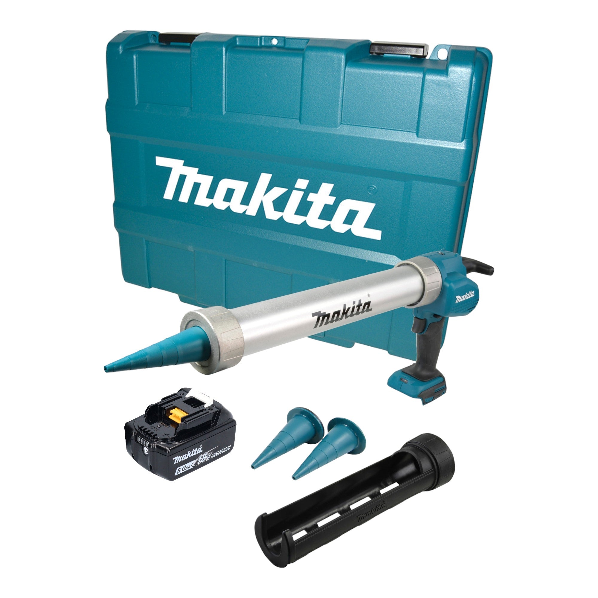 Makita DCG 180 T1XK Akku Kartuschenpistole 18 V 300 600 ml 1x Akku 5 0 Ah Koffer ohne Ladegeraet 0 - toolbrothers