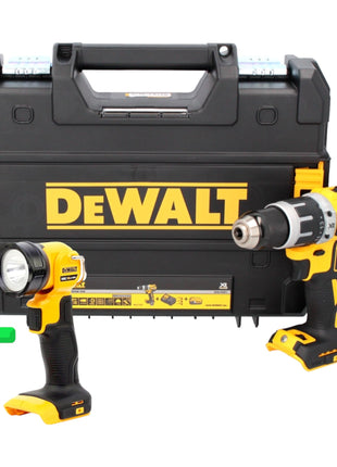 DeWalt DCD 796 NT Perceuse-visseuse à percussion sans fil 18 V 70 Nm Brushless + TSTAK + DeWalt DCL 040 18V XR Lampe rechargeable Li-Ion