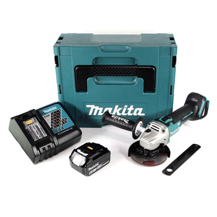 Makita DGA 454 RG1J Akku Winkelschleifer 18 V 115mm + 1x Akku 6,0Ah + Ladegerät + Makpac - Toolbrothers