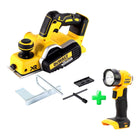 DeWalt DCP 580 N Rabot sans fil 18V 82mm Brushless Solo + DeWalt DCL 040 18V XR Lampe sans fil Li-Ion