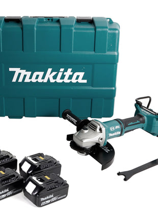 Makita DGA 900 G4KX2 Akku Winkelschleifer 36V ( 2x18V ) 230mm Brushless + 4x Akku 6,0Ah + Ezynut + Koffer - ohne Ladegerät - Toolbrothers