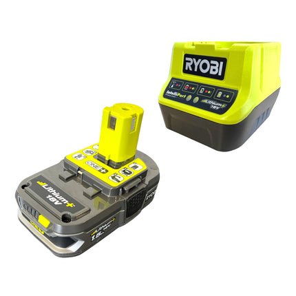 Ryobi RY18GSA-115 Cisaille à gazon et à buissons sans fil 18 V ONE+, épaisseur de coupe 8 mm + 1x batterie 1,5 Ah + chargeur