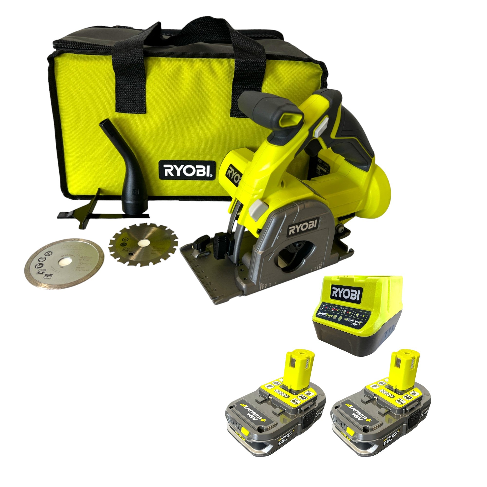 RYOBI R18MMS 215 Akku Multimaterialsaege 18 V 85 mm 2x Akku 1 5 Ah Ladegeraet Softtasche 0 - toolbrothers