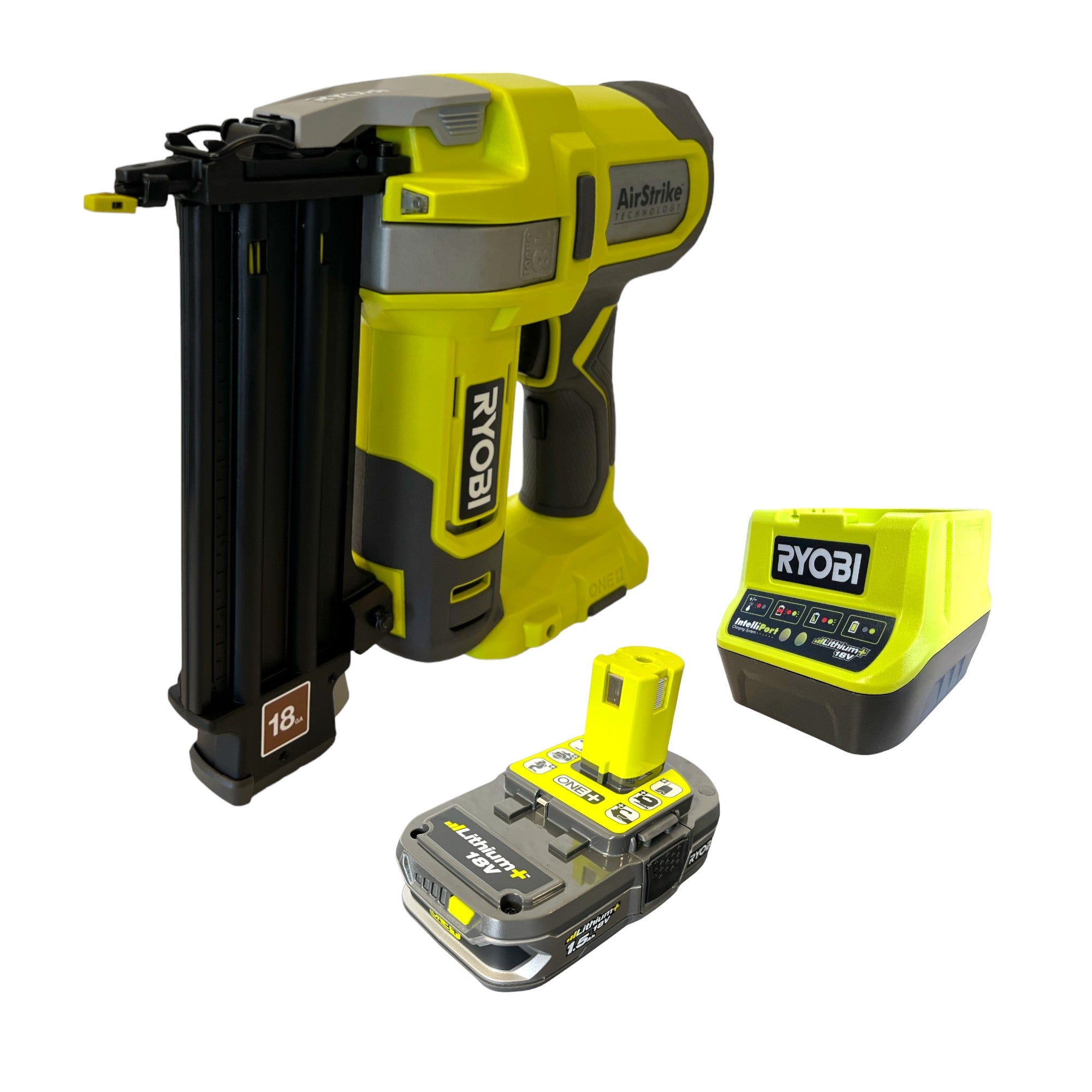RYOBI R18GN18 115 Akku Tacker 18 V 1 2 x 15 50 mm 1x Akku 1 5 Ah Ladegeraet 0 - toolbrothers