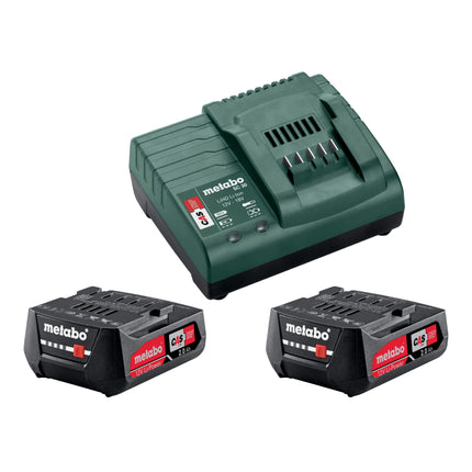 Metabo PowerMaxx BS 12 Set Perceuse-visseuse sans fil 12 V 40 Nm ( 601036870 ) + 2x batterie 2,0 Ah + chargeur + kit d'accessoires + coffret
