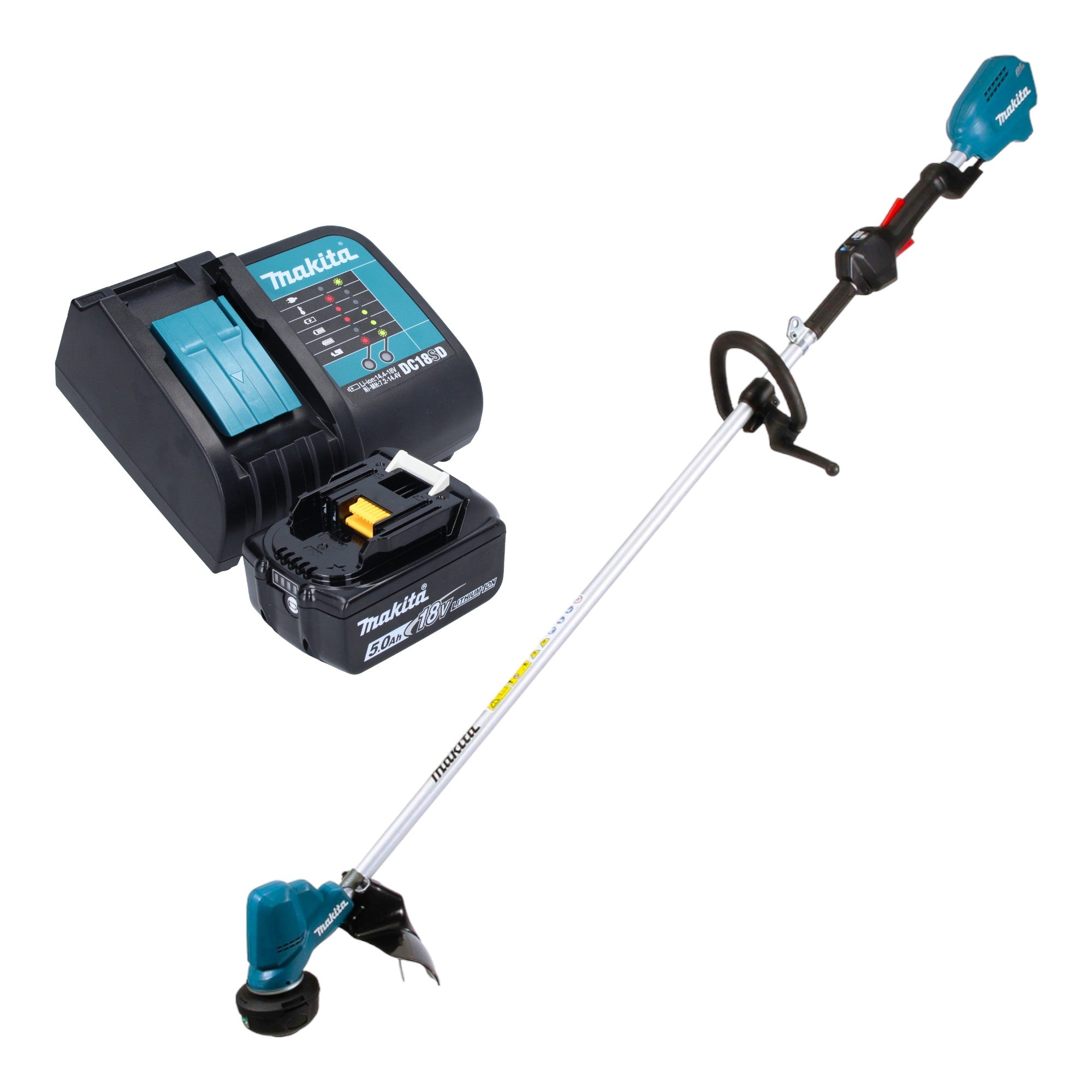 Makita DUR 190 LSTX3 Akku Rasentrimmer 18 V 300 mm Brushless 1x Akku 5 0 Ah Ladegeraet 0 - toolbrothers