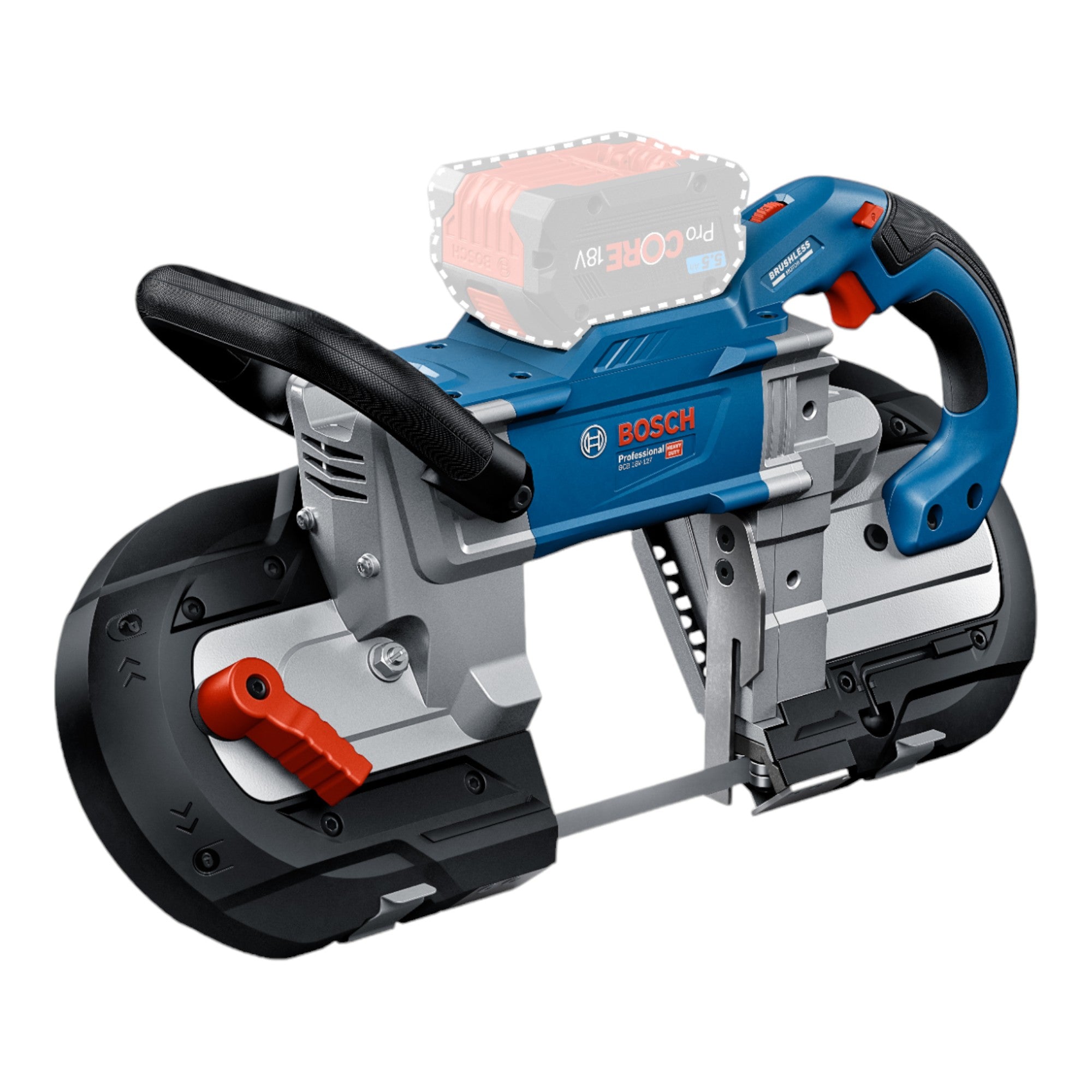 Bosch GCB 18V 127 Professional Akku Bandsaege 18 V 127 x 127 mm Brushless Solo 06012B7000 ohne Akku ohne Ladegeraet 0 - toolbrothers